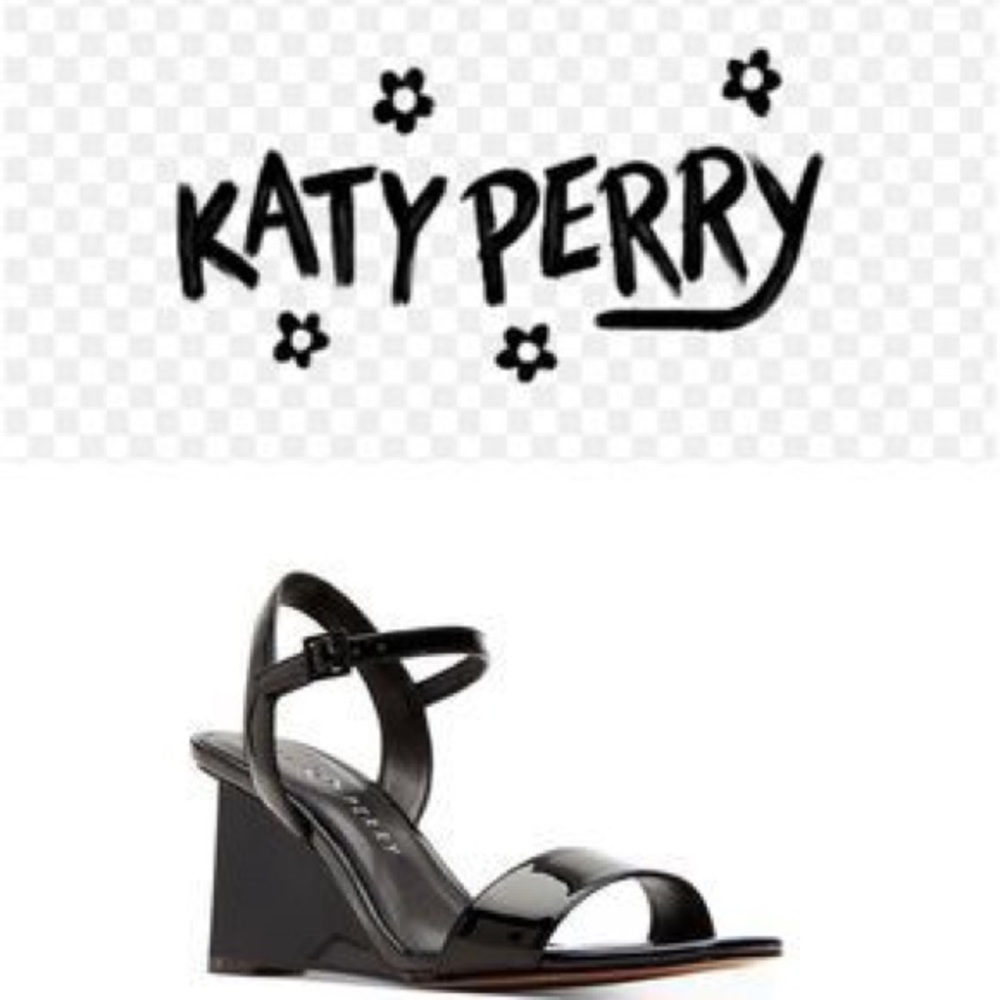 NWOT katy perry the ira smooth patent leather wedge sandal